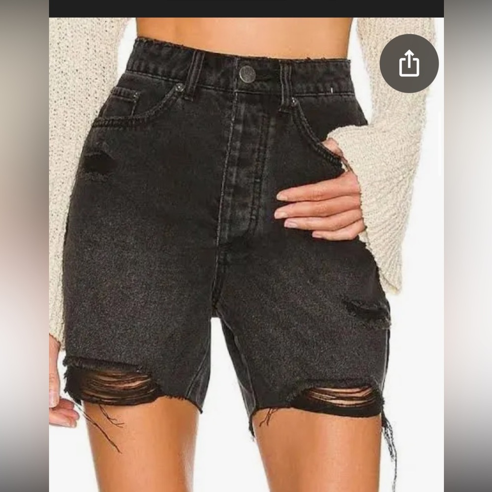 Amuse Society Black Jean Shorts